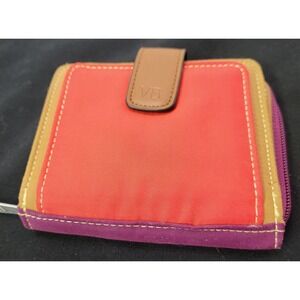 Vera Bradley RFID Pocket Wallet Hot Lava Tody Birds Purple Red-Orange Retired